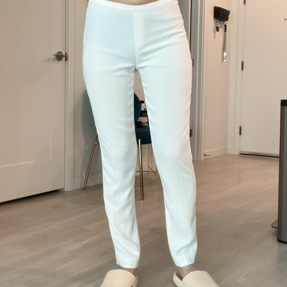 NWT ELIE TAHARI white straight-leg trouser